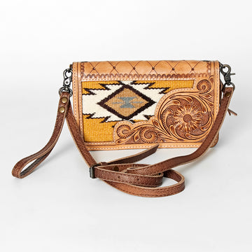 American Darling Cross Body Hand Tooled Saddle Blanket Genuine Leather Western Women Bag Handbag Purse | Crossbody for Cute